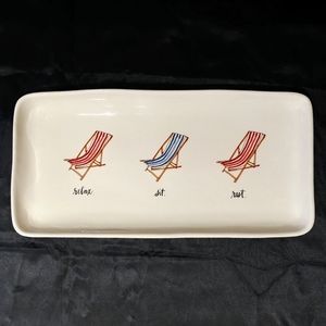 Rae Dunn 14-1/4" x 7" Serving Tray Relax-Sit-Rest